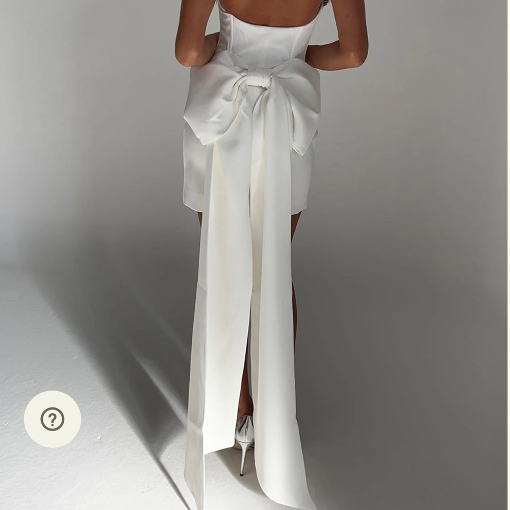 Meshki White Mini Dress with Bow